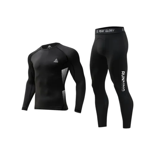 PEAK Повседневная спортивная одежда Мужской комплект из трех предметов черный