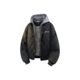 Черный хлопковый пуховик