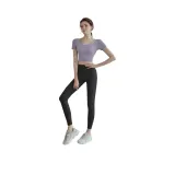 Комплект одежды (Фиолетовый топ + Черные штаны)