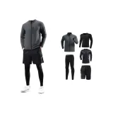 Темно-серый 5 шт. комплект (Чисто черный комплект, на 2 размера больше, отправлен в меньшем размере)