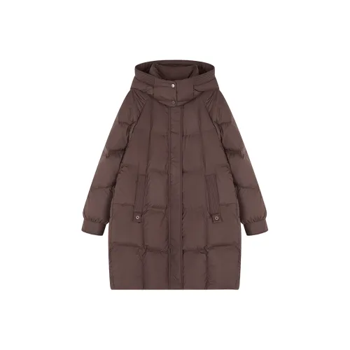 Mo Han Yi Mei Пуховик Женские Кофе