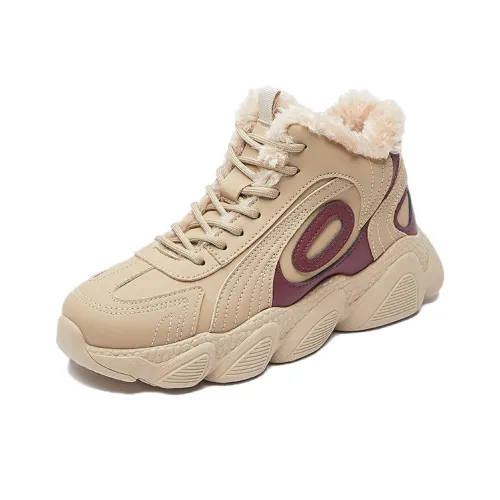 JOHLIN DREAM Спортивный Повседневный Устойчивый к истиранию Термический Высокий Топ Кроссовки с Толстой Подошвой Женские