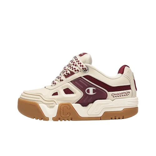 Champion Low Top Скейтборд Кроссовки Мужские Молочно-белый Преппи Красный