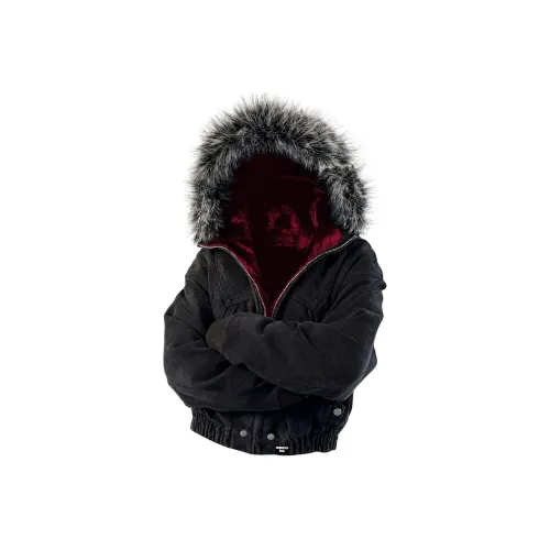 UNthemed Черный Серый Цвет Унисекс Пуховики