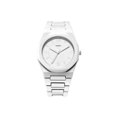 BENKEN Кварцевый механизм пластиковый ремешок женские часы белый циферблат