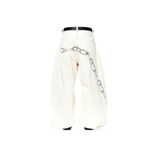 GDRG Белый Унисекс Джинсы