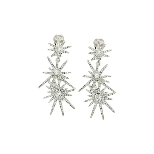 Серьги Kenneth Jay Lane с родиевым покрытием металл женский серебряный