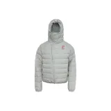 Серый с вышивкой и принтом