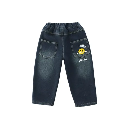 ALPLUME Смайлик Классический Винтаж Синий Детский Сад Джинсы