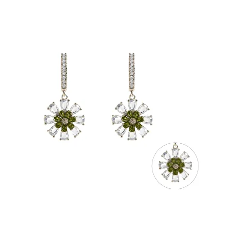 KEYS VIA Медный сплав Синтетический кубический цирконий Стальная игла Серьги-кольца Женские