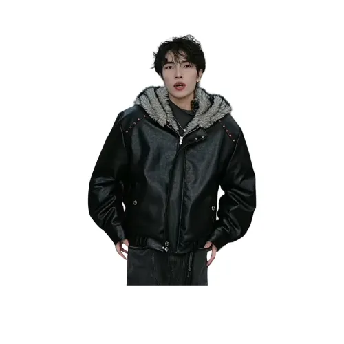 GUHUO Черный Унисекс Пуховики