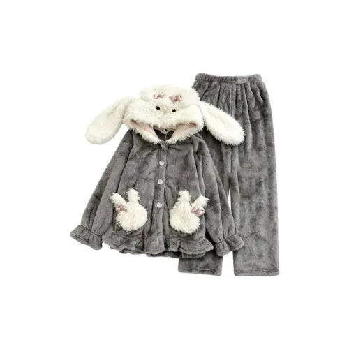 MIMOSA CHUR Серый Кролик Набор Женские Пижамные комплекты