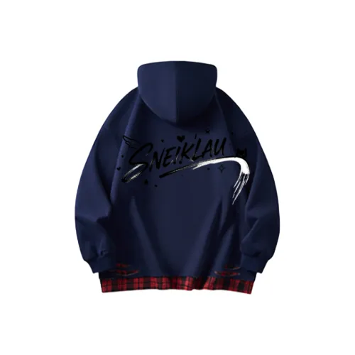 SNEIKLAU Темно-синий синий унисекс свитшоты