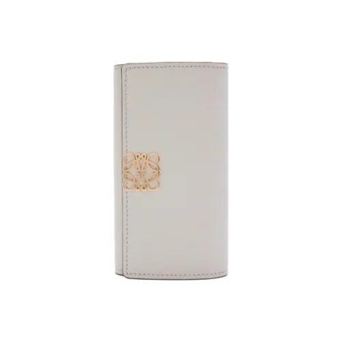 LOEWE Совместное издание Anagram Телячья кожа Key Pouch Женские Светло-серый