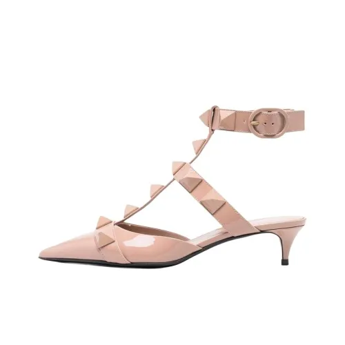 Valentino Rockstud Конусный каблук Высокие каблуки Женские Розовый