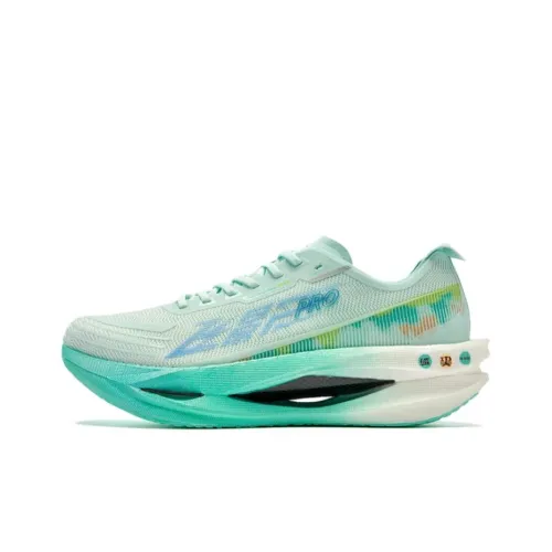 QIAODAN Амортизация Противоскользящий Отскок Низкий Топ Марафон Беговые кроссовки Мужской Ветер Бирюзовый