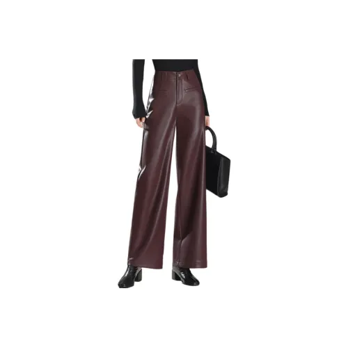 FAVMARTHA Кожаная одежда Женские штаны