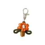 Оранжевый Красный Цветочный Брелок