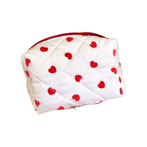 JIABITU New Arrival Makeup Bag Instagram Style Red Small Heart Fashion Portable