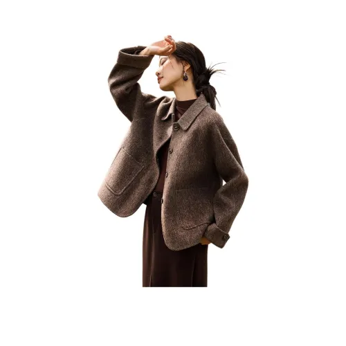 MOHANYIMEI Викунья Коричневый Женское Пальто