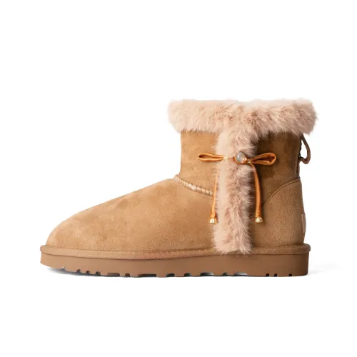 UGG Термические Устойчивые к Износу Короткие Снежные Ботинки Женские Коричневые