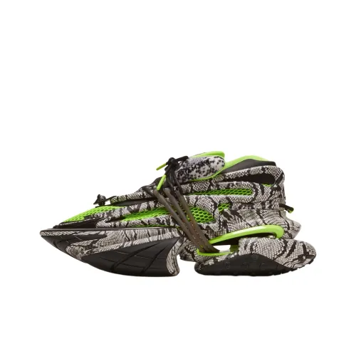 BALMAIN Низкий топ Повседневная обувь Мужская Серый Зеленый