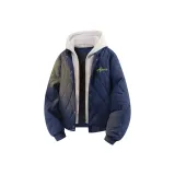 Темно-синий пуховый пиджак