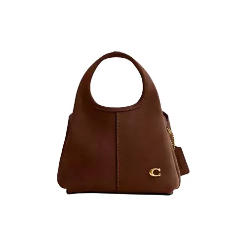 COACH LANA Замшевая сумка Маленькая Женская Тепло-коричневая