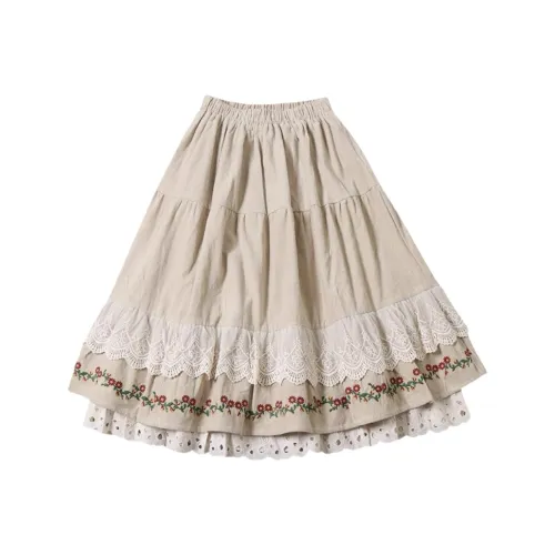 RDRE Абрикос Женские Повседневные Длинные Юбки