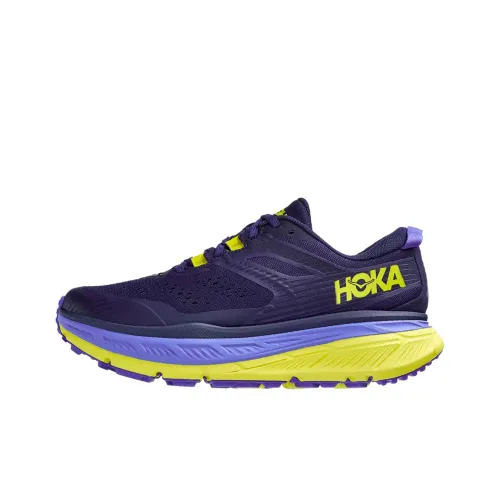 HOKA ONE ONE Stinson ATR 6 Slip-resistant Abrasion-resistant Low-top Беговые кроссовки Unisex Iris Black