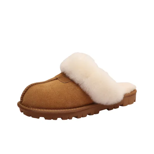 Mulinsen Резиновая подошва Шов Устойчивый к истиранию Домашние тапочки Женские Каштановый