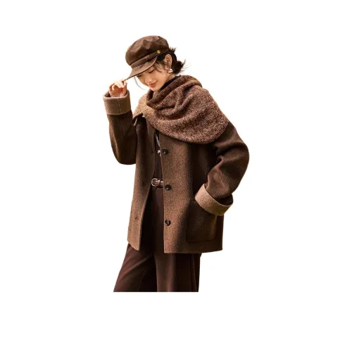MOHANYIMEI Какао Каштаново-коричневый Женское Пальто
