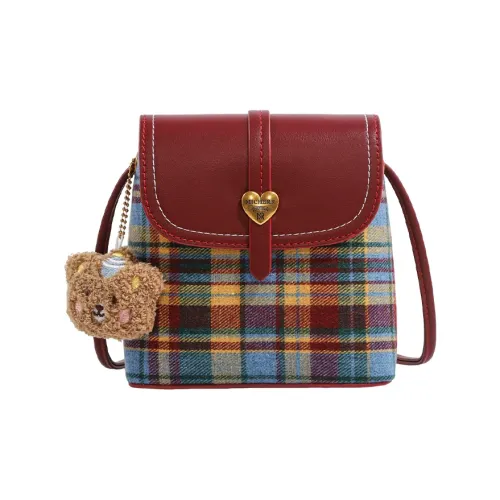 Juju Jimmy ПУ (полиуретан) Сумка через плечо Стандартная Женская Красная Серый Кофейный