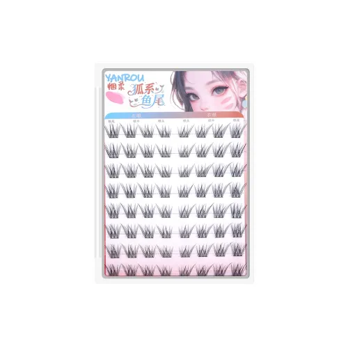 YANROU Дымчатый Лиса Tie Dye Русалка Повседневный Клей Бесплатно Eyelashes 2025 Стиль для улучшения глаз