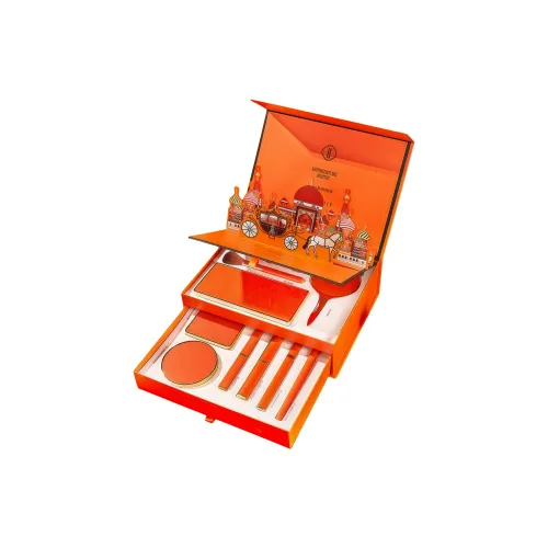 HLOFF Оранжевый Hermes Набор для макияжа Коробка Полный комплект Увеличение высоты Люксовый стиль Новичок Косметика