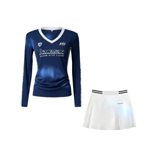 Kawasaki Small Waist Series Бадминтон Джерси Женские Черный Золотой