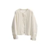 (Премиум) Экрю Хлопковый пуховик W6809