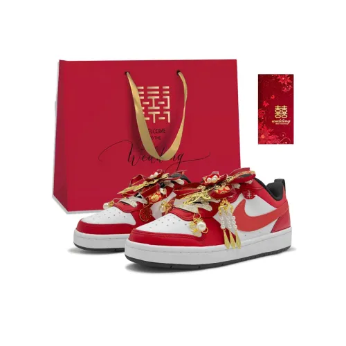 Nike Court Borough Bliss Low Топ Скейтборд Кроссовки Женские Настоящий Красный