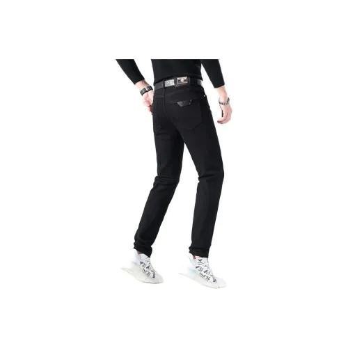 CHAOZHANGGUI Мужские черные джинсы