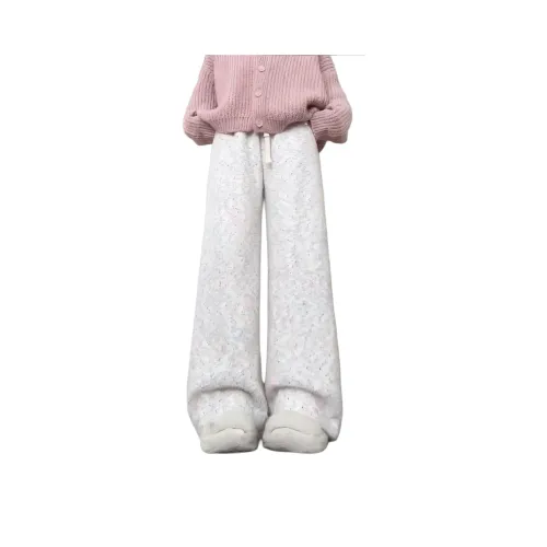 ZHULINGJI Радужный Горошек Утолщенные и с Флисовой Подкладкой Брюки Женские Повседневные Брюки