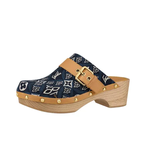 LOUIS VUITTON Cottage Домашние тапочки Женские Синие