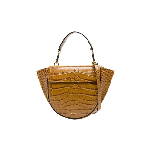 Wandler Кожа Через плечо Сумка Мини Женская Желто-Коричневая