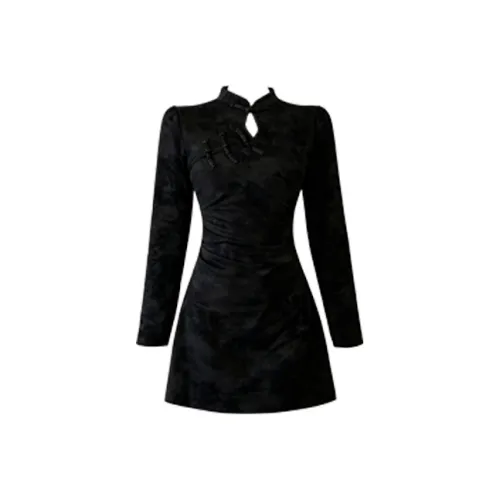 Aghr Длинное платье с длинными рукавами женское