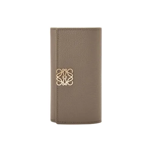 LOEWE Совместное издание Anagram Телячья кожа Key Pouch Женские Умбра