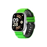 Зеленый Черный-Высокий Горный Двухцветный Кремниевый Ремешок+[Серебряный Соединение]