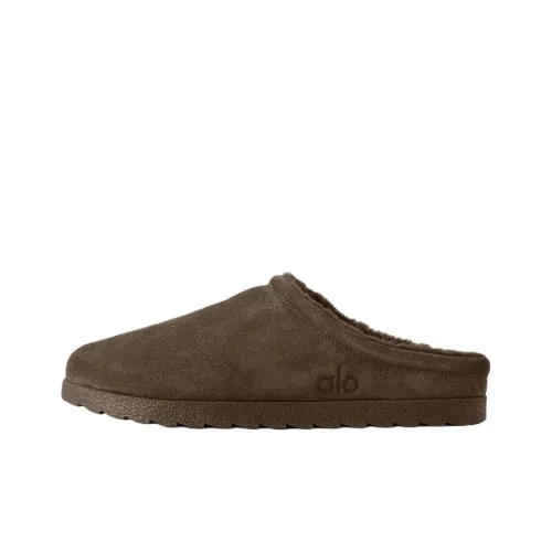 Alo Yoga противоскользящие домашние тапочки унисекс цвет эспрессо коричневый
