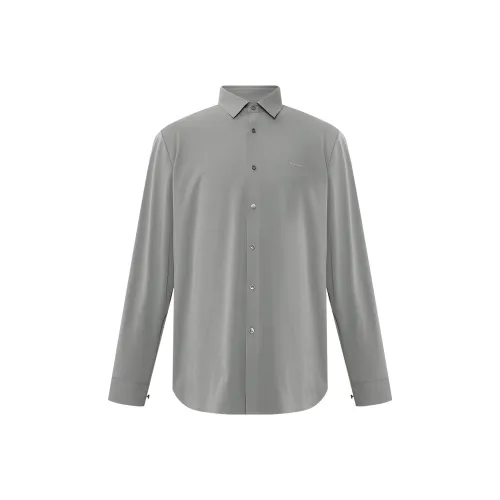 LESS IS MORE Серый Зеленый 24DXC0092Y Мужская Рубашка