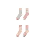 [4 упаковки] Розовый, флисовая подкладка, шерсть [1 пара каждого цвета]