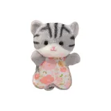 Сумка из боба, серого цвета, кошка