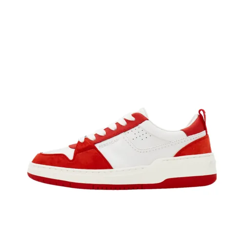 Ferragamo Низкие кроссовки для скейтбординга мужские белые и красные